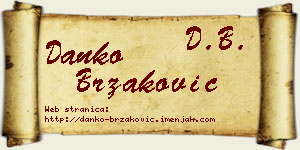Danko Brzaković vizit kartica